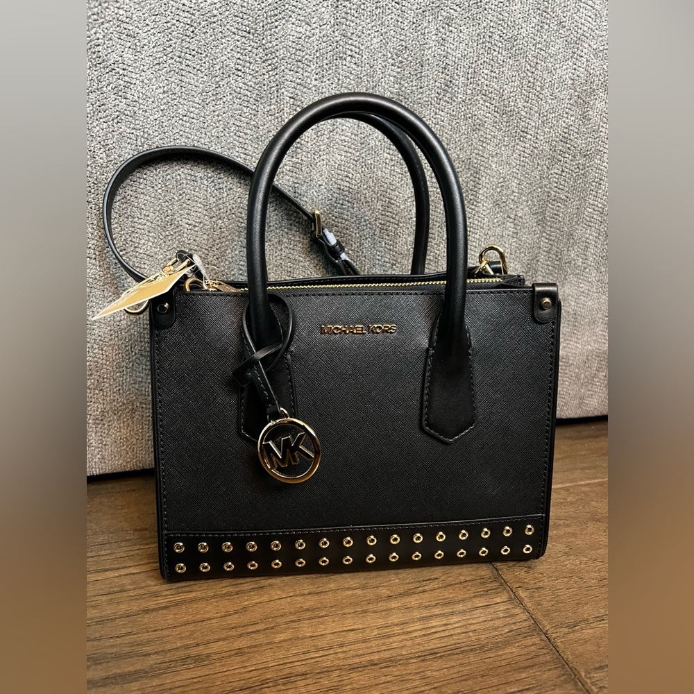 NWT Michael Kors Small Black Leather Satchel